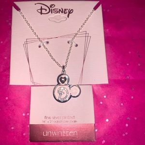 Disney Mickey head necklace with letter “D”